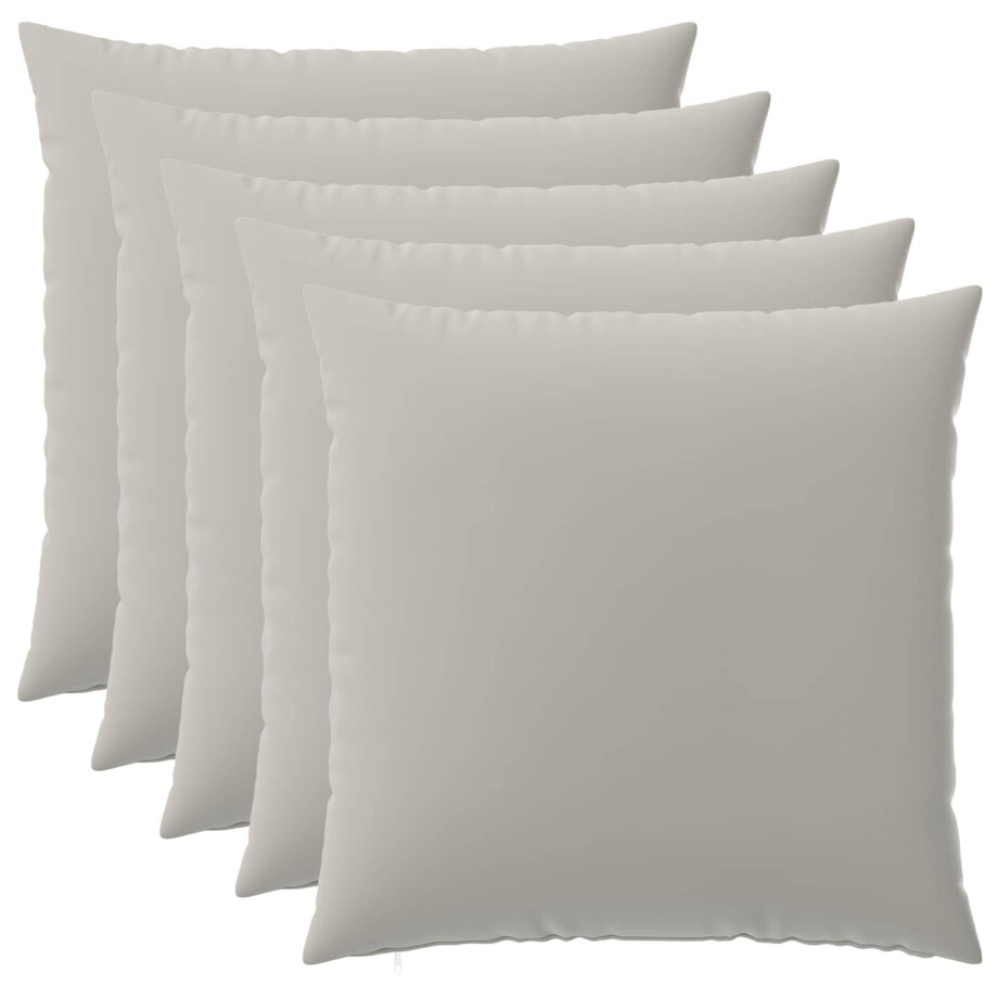 vidaXL Kussensloop 6 pcs HEERLEN Grijs 60 x 60 cm Polyester afbeelding 1