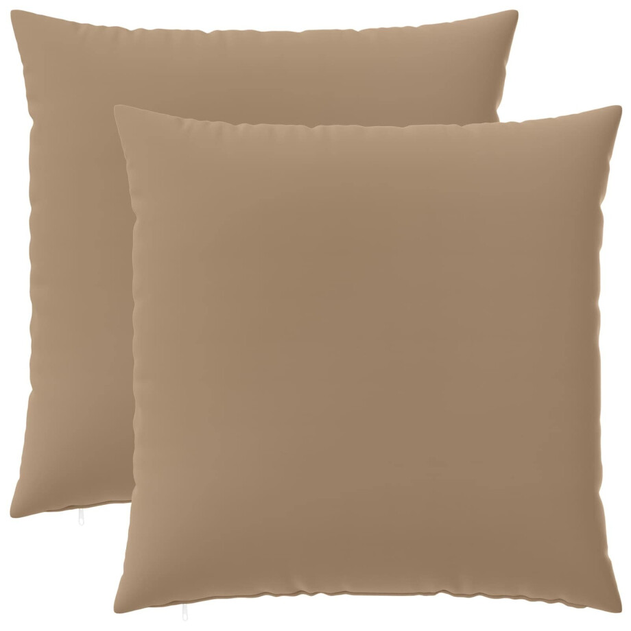 vidaXL Kussensloop 2 st HEERLEN Taupe 60 x 60 cm Polyester vidaXL Kussensloop 2 st HEERLEN Taupe 60 x 60 cm Polyester afbeelding 1