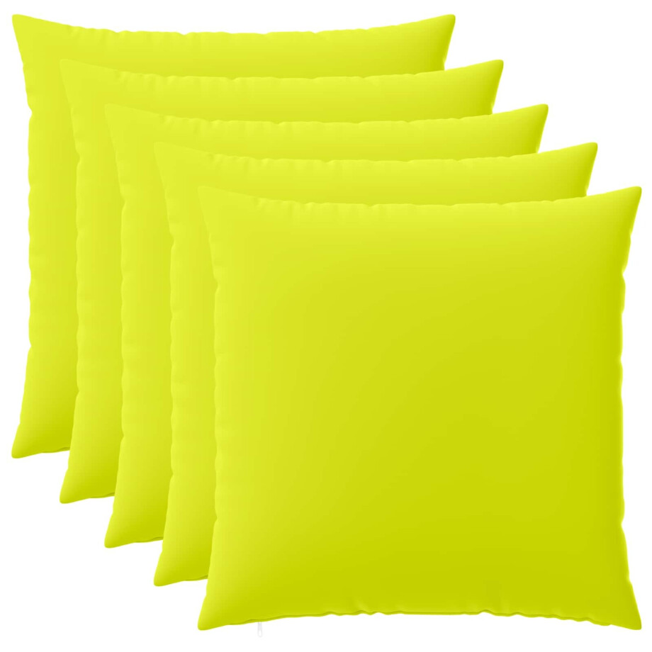 vidaXL Kussensloop 6 pcs HEERLEN Helder groen 65 x 65 cm Polyester vidaXL Kussensloop 6 pcs HEERLEN Helder groen 65 x 65 cm Polyester afbeelding 1