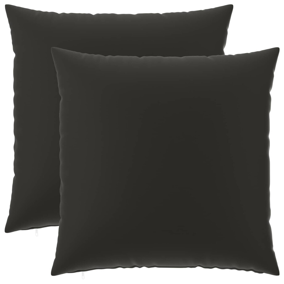 vidaXL Kussensloop 2 pcs HEERLEN Zwart 65 x 65 cm Polyester vidaXL Kussensloop 2 pcs HEERLEN Zwart 65 x 65 cm Polyester afbeelding 1