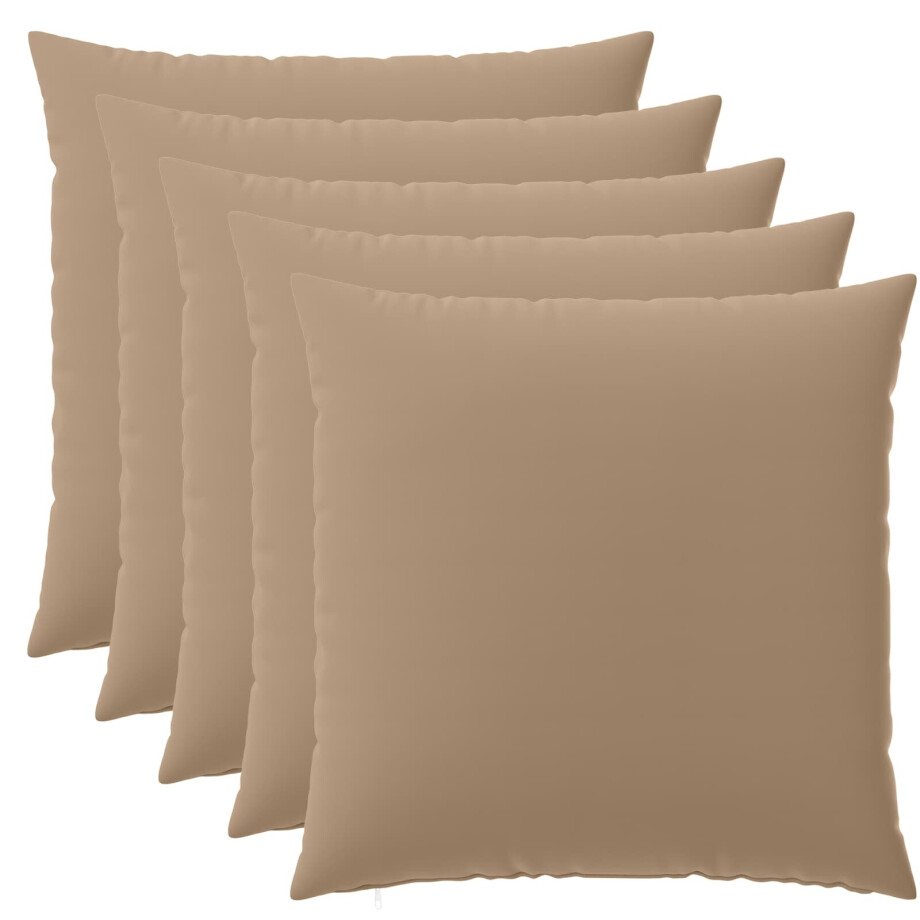 vidaXL Kussensloop 6 st HEERLEN Taupe 65 x 65 cm Polyester vidaXL Kussensloop 6 st HEERLEN Taupe 65 x 65 cm Polyester afbeelding 1