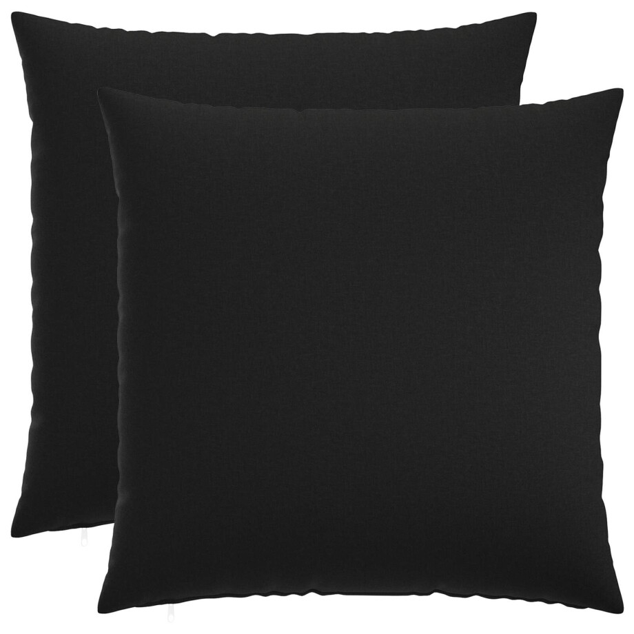 vidaXL Kussensloop 2 pcs HEERLEN Zwart 80 x 80 cm vidaXL Kussensloop 2 pcs HEERLEN Zwart 80 x 80 cm afbeelding 1