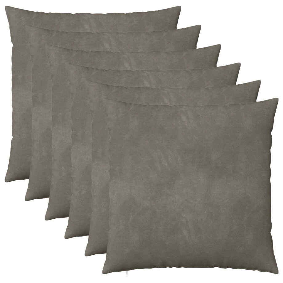 vidaXL Kussensloop 6 pcs HEERLEN Lichtgrijs 80 x 80 cm Fluweel vidaXL Kussensloop 6 pcs HEERLEN Lichtgrijs 80 x 80 cm Fluweel afbeelding 1