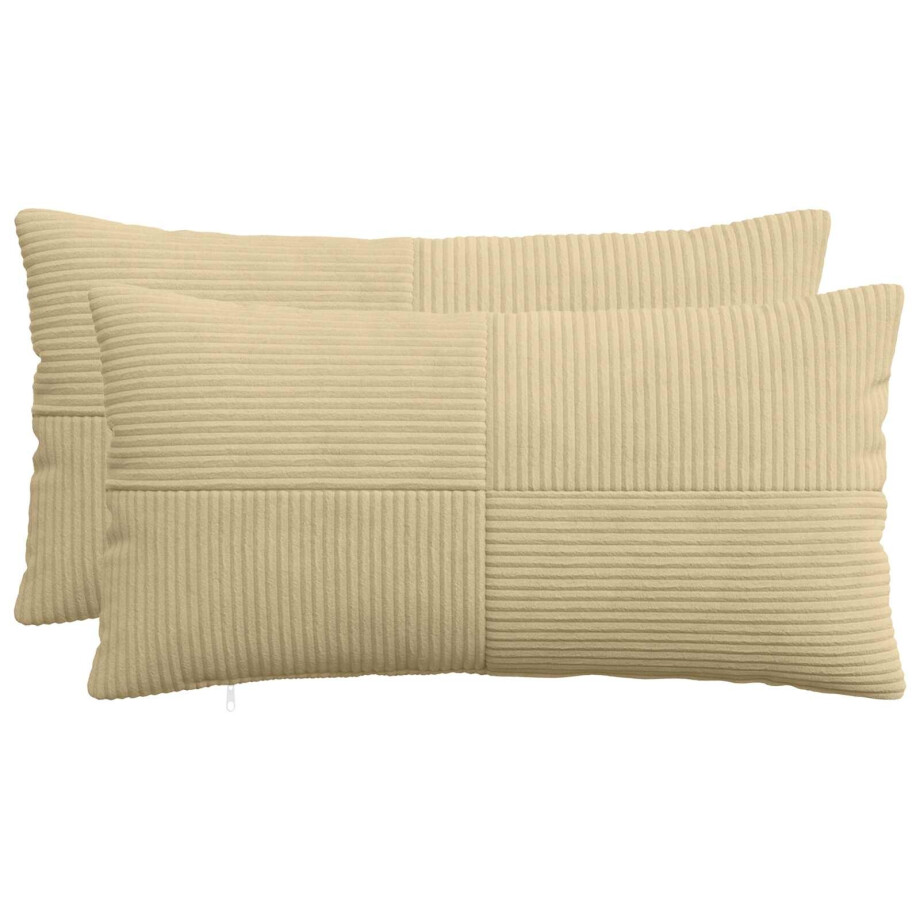 vidaXL Kussensloop 2 pcs ALMELO Grijs groen 40 x 70 cm corduroy vidaXL Kussensloop 2 pcs ALMELO Grijs groen 40 x 70 cm corduroy afbeelding 1