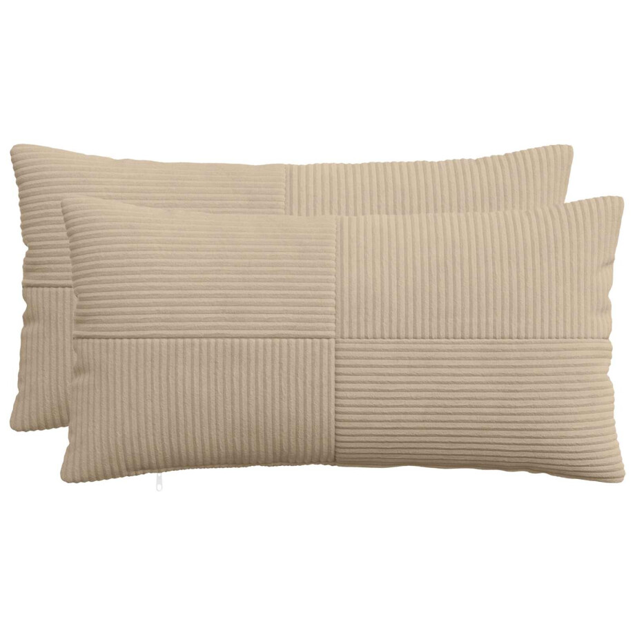 vidaXL Kussensloop 2 pcs ALMELO Taupe 40 x 80 cm corduroy vidaXL Kussensloop 2 pcs ALMELO Taupe 40 x 80 cm corduroy afbeelding 1