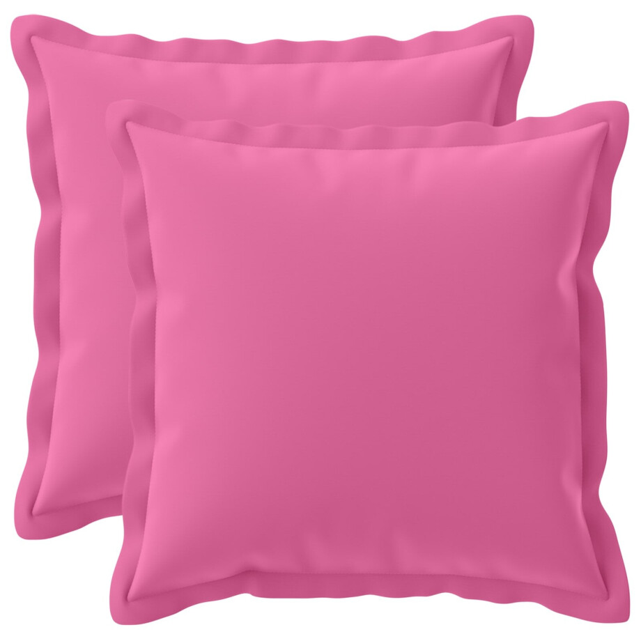 vidaXL Kussensloop 2 st HOUTEN Roze 30 x 30 cm Polyester vidaXL Kussensloop 2 st HOUTEN Roze 30 x 30 cm Polyester afbeelding 1