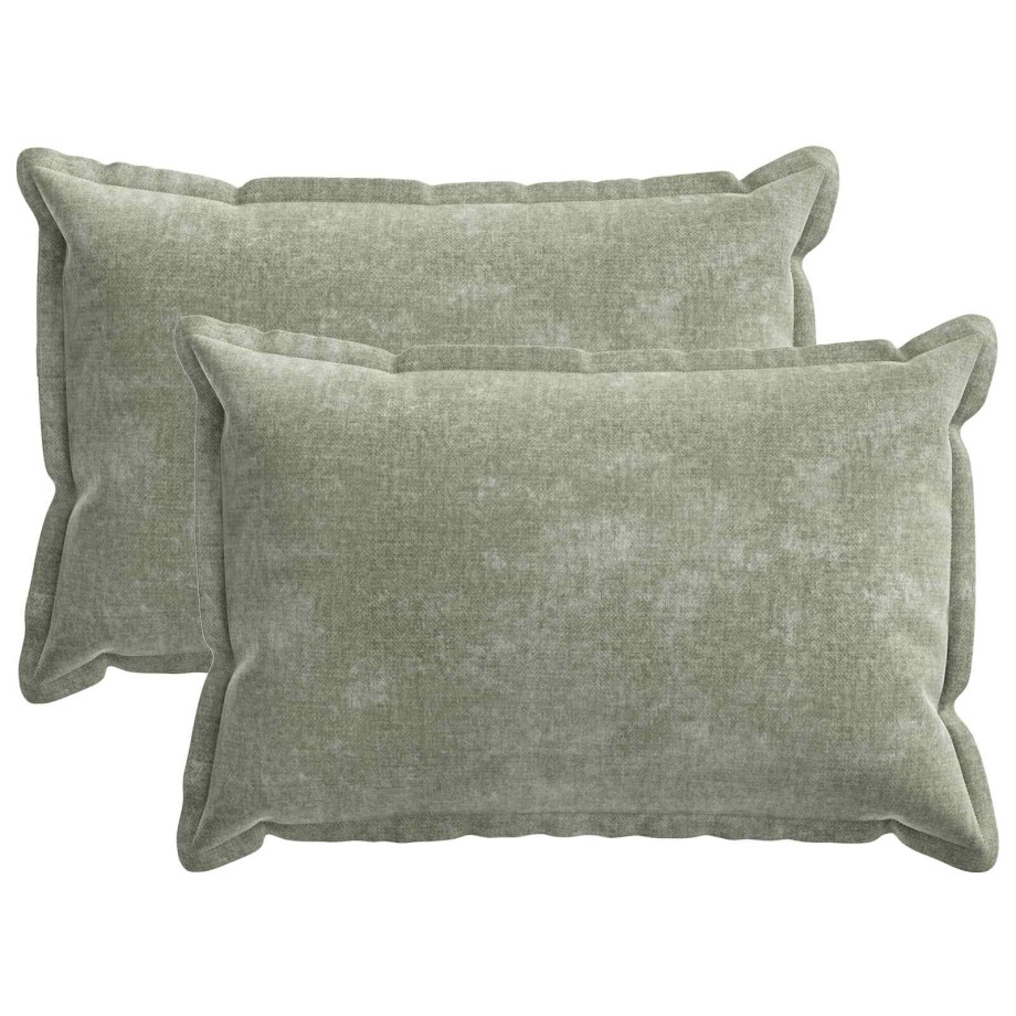 vidaXL Kussensloop 2 pcs HOUTEN Groen 30 x 50 cm Chenille Stof vidaXL Kussensloop 2 pcs HOUTEN Groen 30 x 50 cm Chenille Stof afbeelding 1
