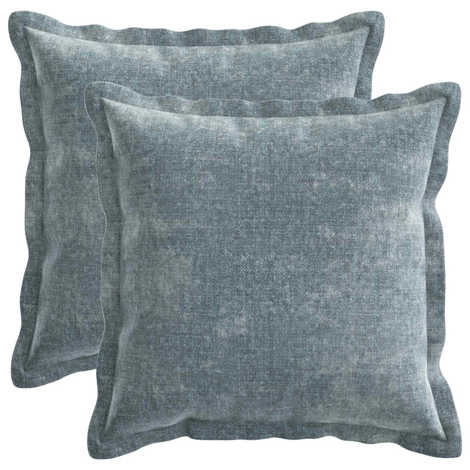 vidaXL Kussensloop 2 pcs HOUTEN Lichtblauw 35 x 35 cm Chenille Stof vidaXL Kussensloop 2 pcs HOUTEN Lichtblauw 35 x 35 cm Chenille Stof afbeelding 1