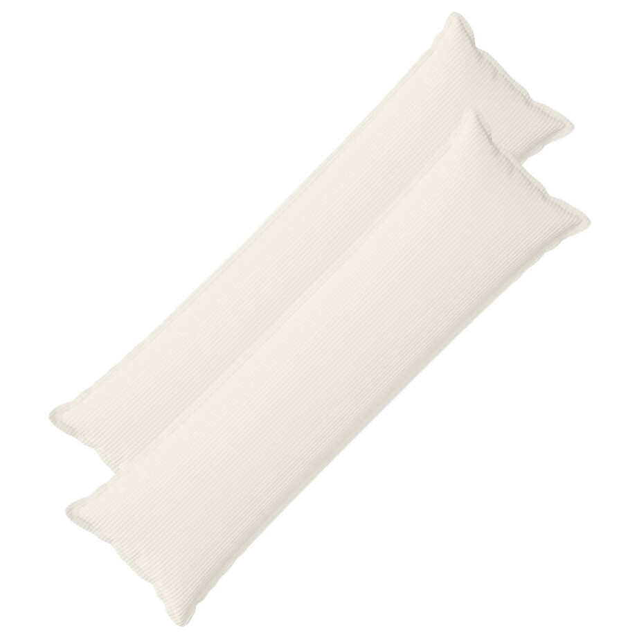 vidaXL Kussensloop 2 st HOUTEN Crèmekleurig 40 x 145 cm corduroy vidaXL Kussensloop 2 st HOUTEN Crèmekleurig 40 x 145 cm corduroy afbeelding 1