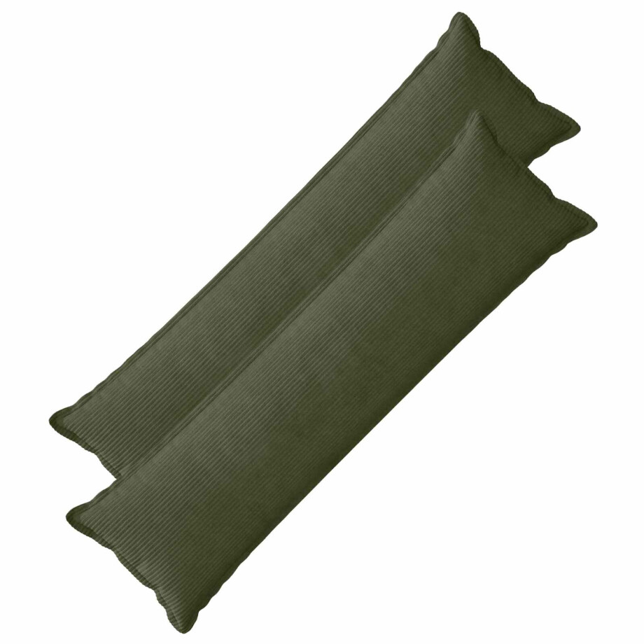 vidaXL Kussensloop 2 st HOUTEN Groen 40 x 145 cm corduroy vidaXL Kussensloop 2 st HOUTEN Groen 40 x 145 cm corduroy afbeelding 1