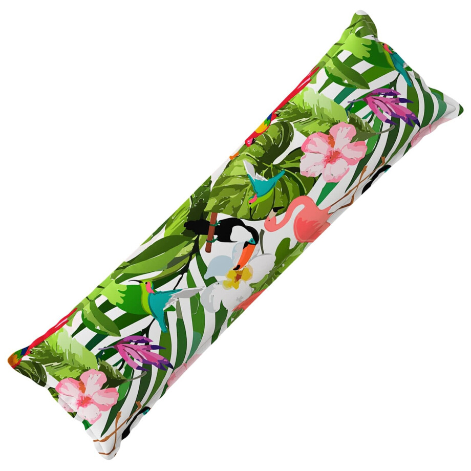vidaXL Kussensloop HOUTEN Zwart 40 x 145 cm Polyester afbeelding 1
