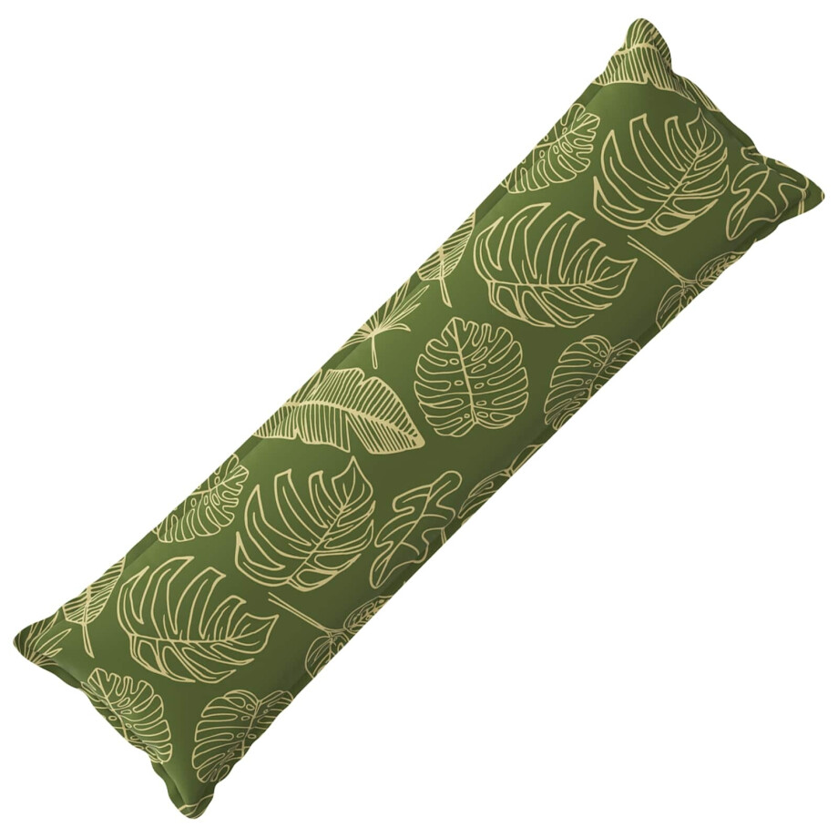 vidaXL Kussensloop HOUTEN Bladontwerp 40 x 145 cm Polyester afbeelding 1