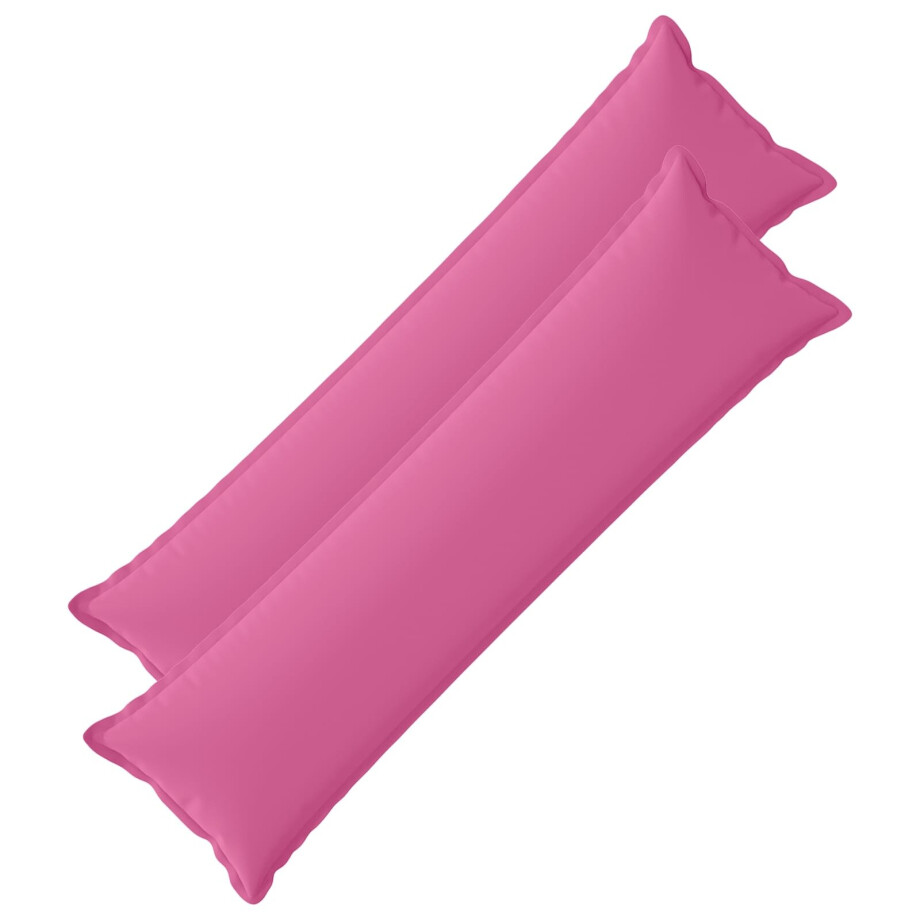 vidaXL Kussensloop 2 st HOUTEN Roze 40 x 145 cm Polyester afbeelding 1