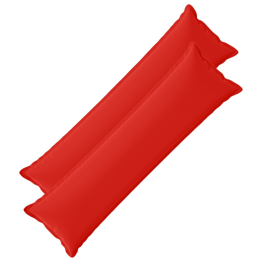 vidaXL Kussensloop 2 st HOUTEN Rood 40 x 145 cm Polyester afbeelding 1
