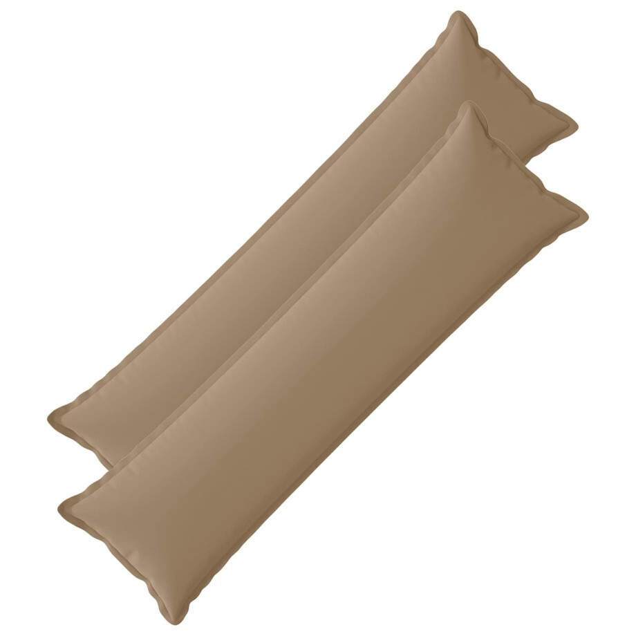 vidaXL Kussensloop 2 st HOUTEN Taupe 40 x 145 cm Polyester vidaXL Kussensloop 2 st HOUTEN Taupe 40 x 145 cm Polyester afbeelding 1