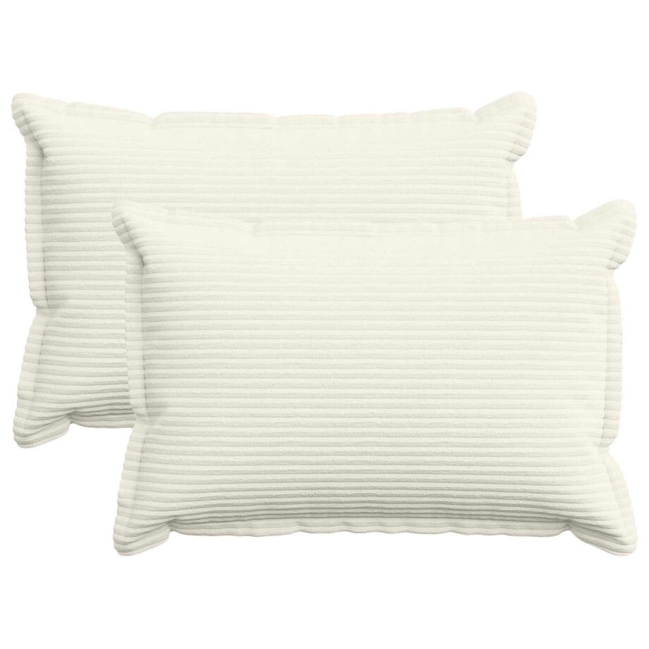 vidaXL Kussensloop 2 st HOUTEN Crèmekleurig 40 x 60 cm corduroy vidaXL Kussensloop 2 st HOUTEN Crèmekleurig 40 x 60 cm corduroy afbeelding 1