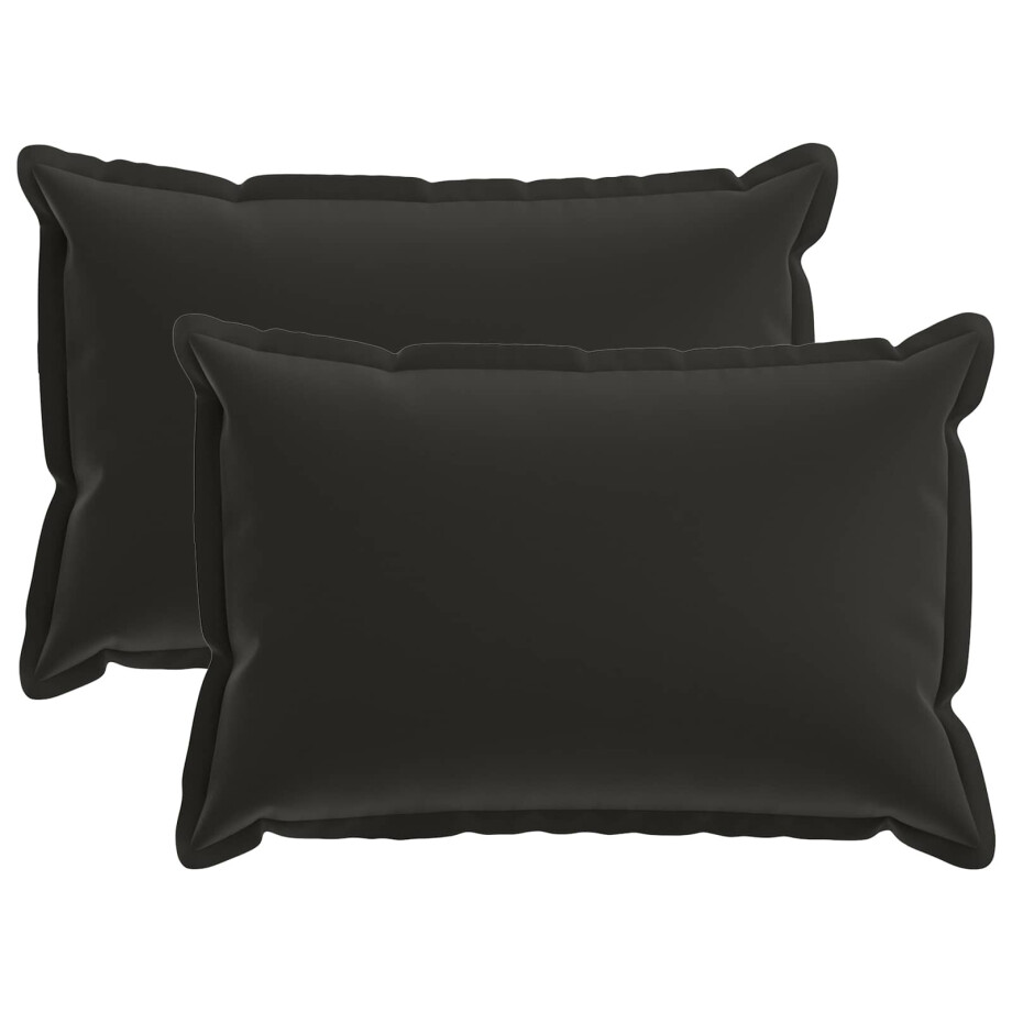 vidaXL Kussensloop 2 st HOUTEN Meerkleurig 40 x 60 cm Polyester afbeelding 1