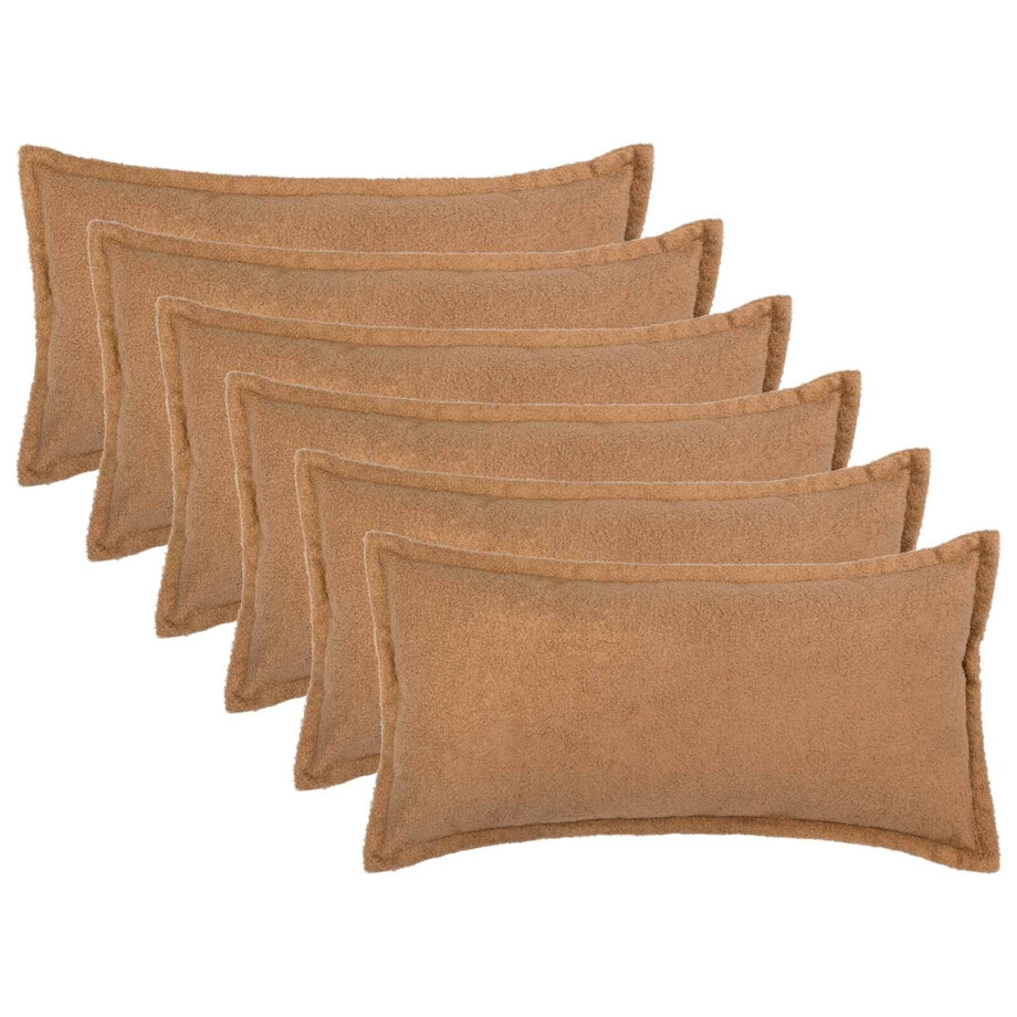 vidaXL Kussensloop 6 pcs HOUTEN Beige 40 x 70 cm Bouclé vidaXL Kussensloop 6 pcs HOUTEN Beige 40 x 70 cm Bouclé afbeelding 1