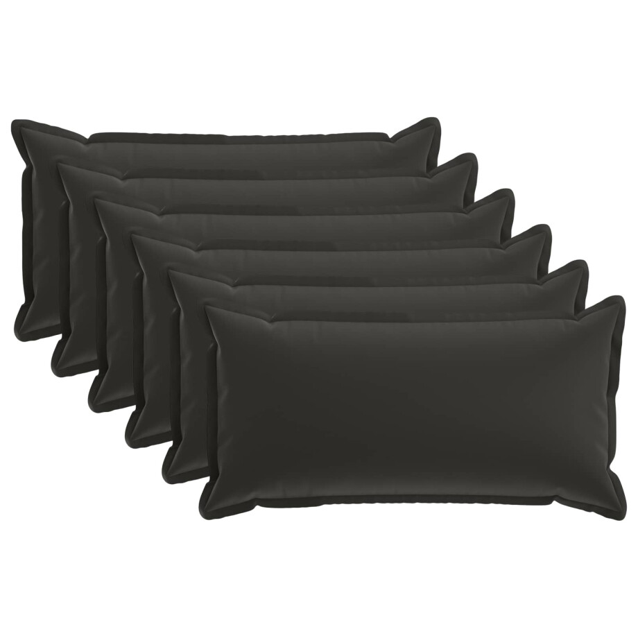 vidaXL Kussensloop 6 st HOUTEN Meerkleurig 40 x 70 cm Polyester afbeelding 1