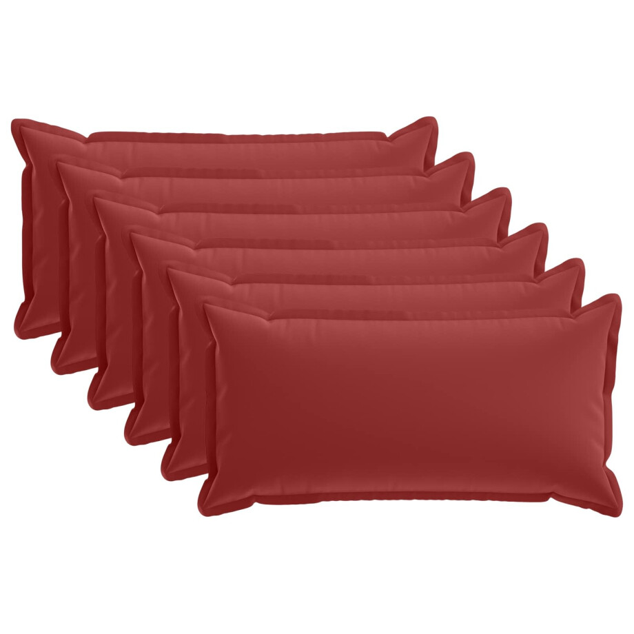 vidaXL Kussensloop 6 st HOUTEN Wijnrood 40 x 70 cm Polyester vidaXL Kussensloop 6 st HOUTEN Wijnrood 40 x 70 cm Polyester afbeelding 1