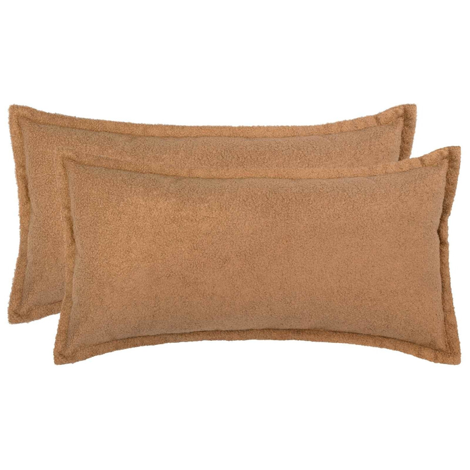 vidaXL Kussensloop 2 pcs HOUTEN Beige 40 x 80 cm Bouclé vidaXL Kussensloop 2 pcs HOUTEN Beige 40 x 80 cm Bouclé afbeelding 1