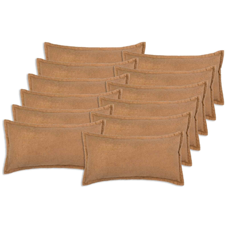 vidaXL Kussensloop 12 pcs HOUTEN Beige 40 x 80 cm Bouclé vidaXL Kussensloop 12 pcs HOUTEN Beige 40 x 80 cm Bouclé afbeelding 1
