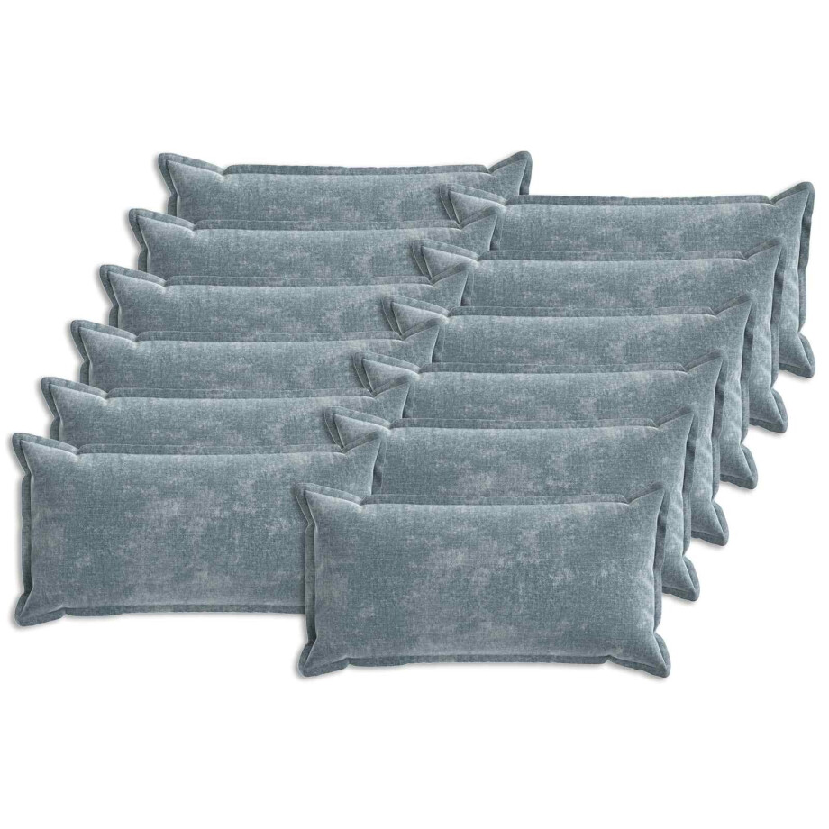 vidaXL Kussensloop 12 st HOUTEN Lichtblauw 40 x 80 cm Chenille Stof vidaXL Kussensloop 12 st HOUTEN Lichtblauw 40 x 80 cm Chenille Stof afbeelding 1