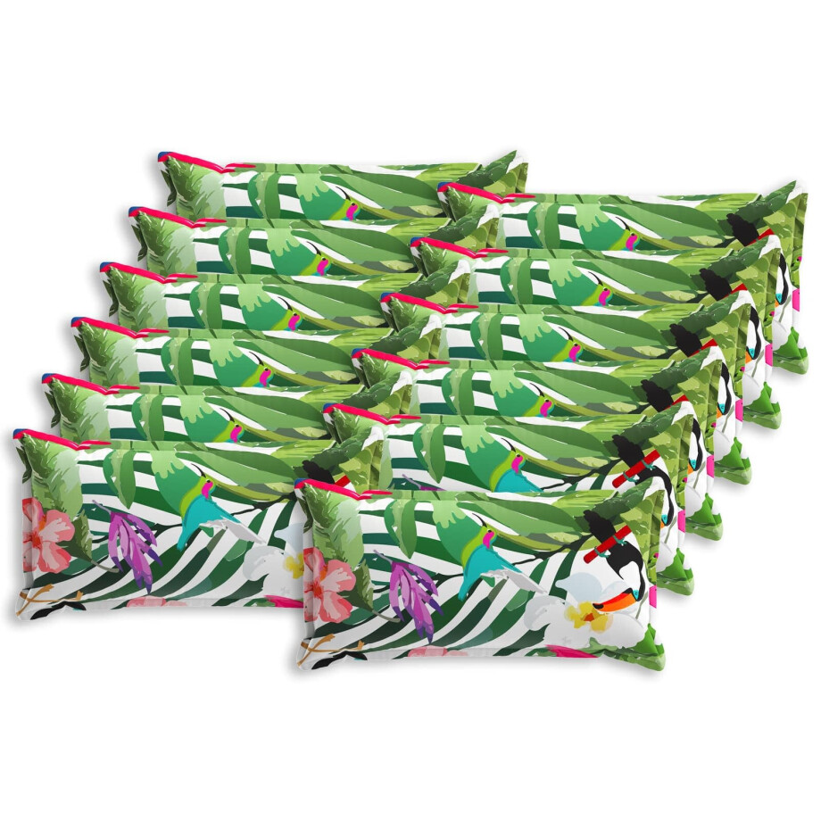 vidaXL Kussensloop 12 st HOUTEN Zwart 40 x 80 cm Polyester vidaXL Kussensloop 12 st HOUTEN Zwart 40 x 80 cm Polyester afbeelding 1