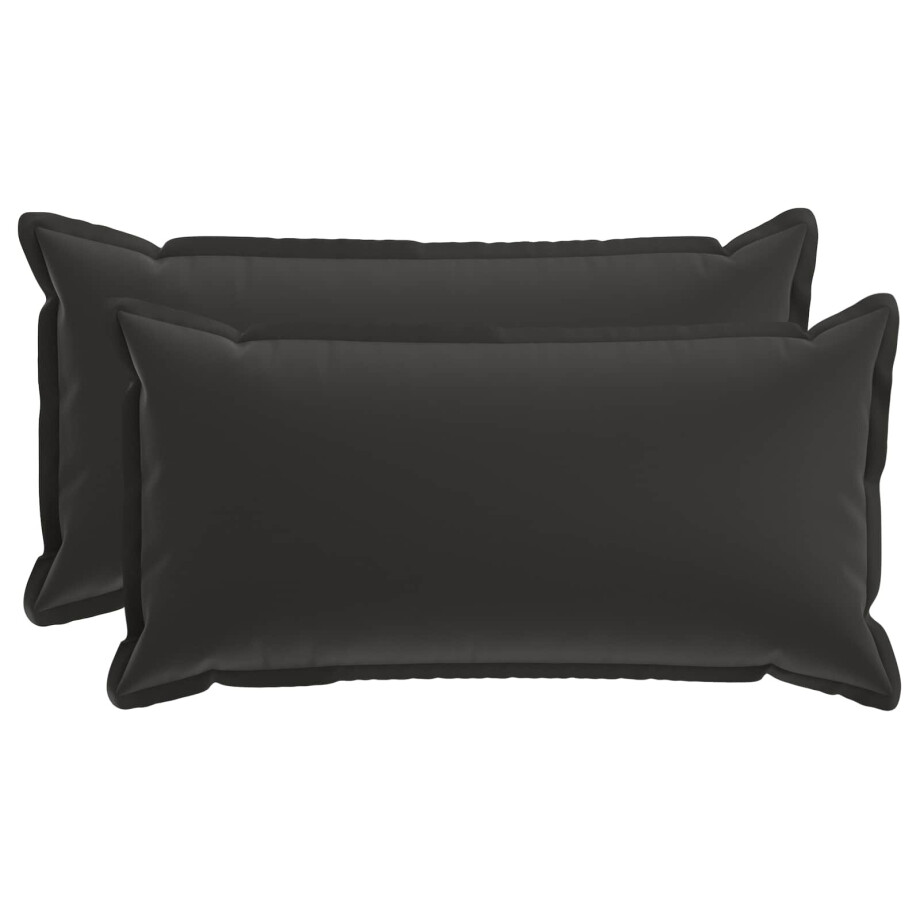 vidaXL Kussensloop 2 st HOUTEN Meerkleurig 40 x 80 cm Polyester afbeelding 1