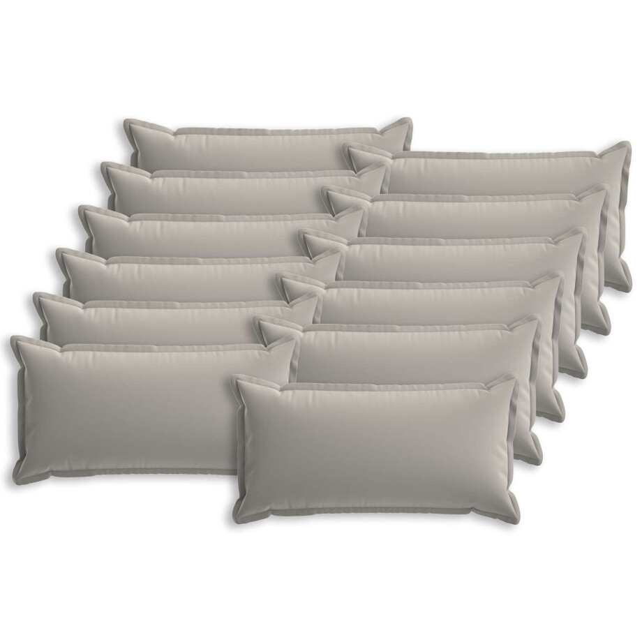 vidaXL Kussensloop 12 st HOUTEN Grijs 40 x 80 cm Polyester vidaXL Kussensloop 12 st HOUTEN Grijs 40 x 80 cm Polyester afbeelding 1
