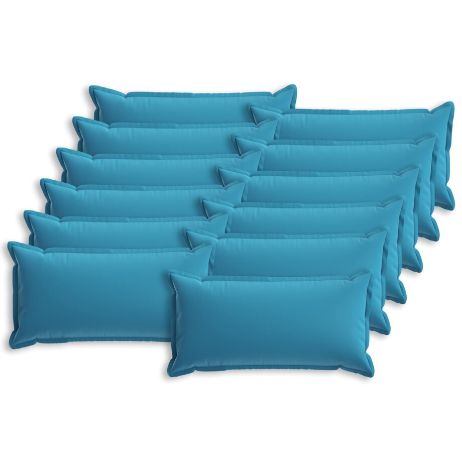 vidaXL Kussensloop 12 st HOUTEN Lichtblauw 40 x 80 cm Polyester vidaXL Kussensloop 12 st HOUTEN Lichtblauw 40 x 80 cm Polyester afbeelding 1
