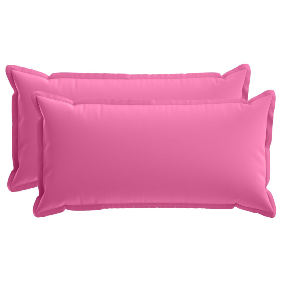 vidaXL Kussensloop 2 st HOUTEN Roze 40 x 80 cm Polyester vidaXL Kussensloop 2 st HOUTEN Roze 40 x 80 cm Polyester afbeelding 1