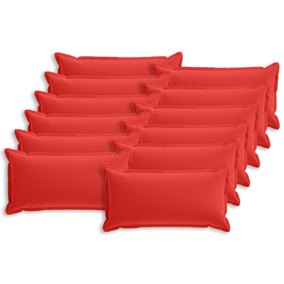 vidaXL Kussensloop 12 st HOUTEN Rood 40 x 80 cm Polyester vidaXL Kussensloop 12 st HOUTEN Rood 40 x 80 cm Polyester afbeelding 1