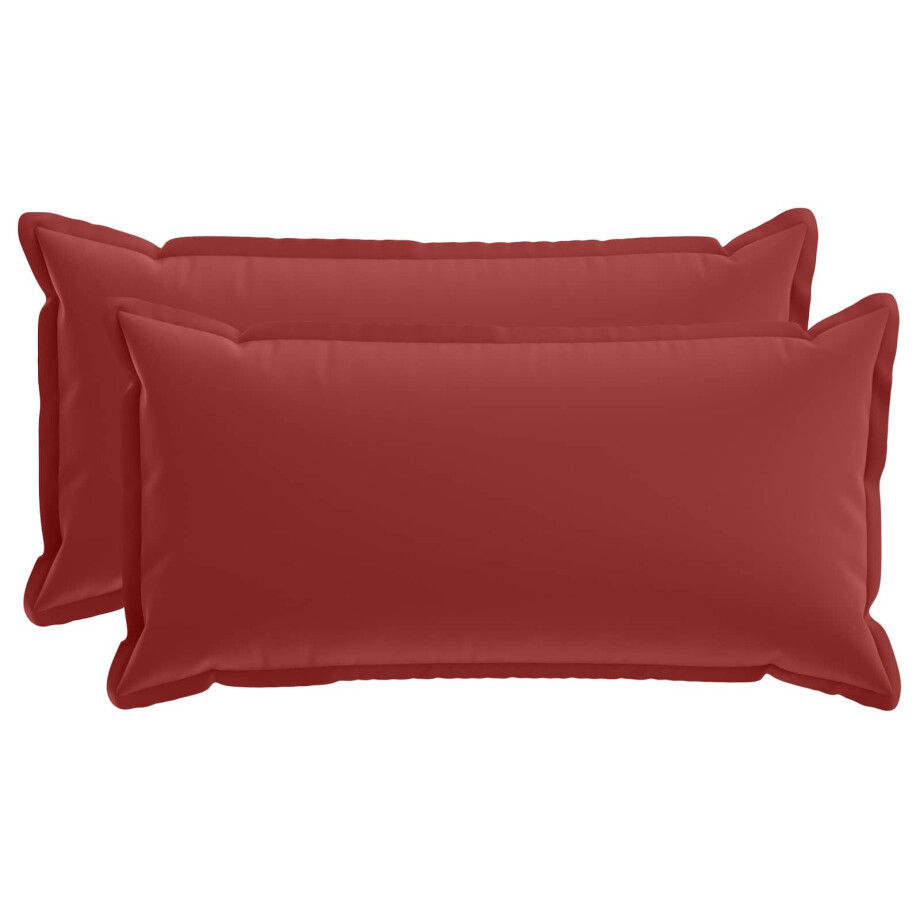 vidaXL Kussensloop 2 st HOUTEN Wijnrood 40 x 80 cm Polyester vidaXL Kussensloop 2 st HOUTEN Wijnrood 40 x 80 cm Polyester afbeelding 1