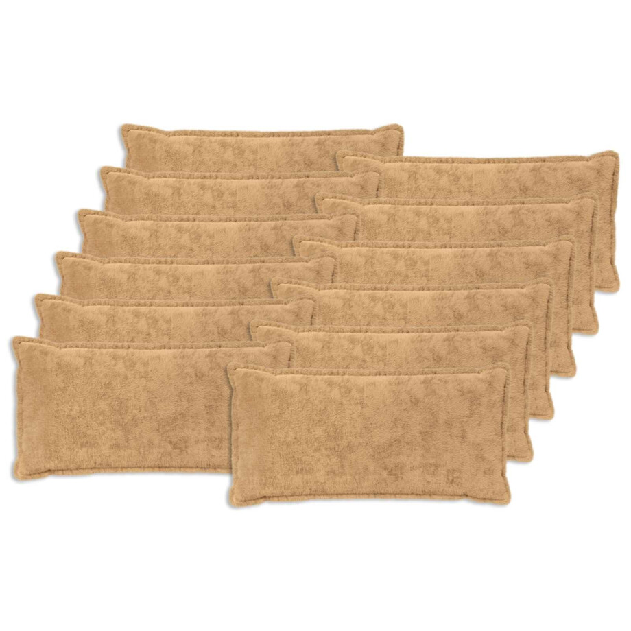 vidaXL Kussensloop 12 st HOUTEN Taupe 40 x 80 cm Nep Konijnenbont vidaXL Kussensloop 12 st HOUTEN Taupe 40 x 80 cm Nep Konijnenbont afbeelding 1