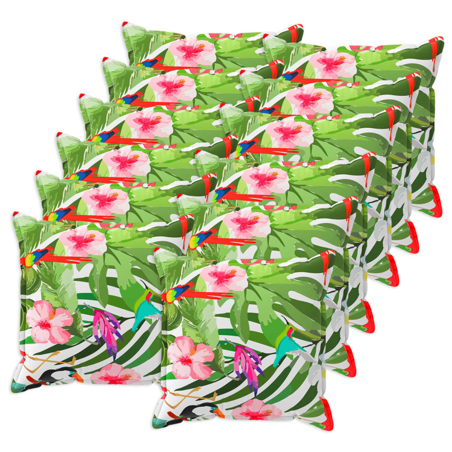 vidaXL Kussensloop 12 st HOUTEN Zwart 45 x 45 cm Polyester vidaXL Kussensloop 12 st HOUTEN Zwart 45 x 45 cm Polyester afbeelding 1