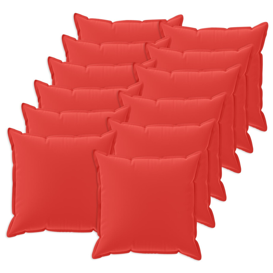 vidaXL Kussensloop 12 st HOUTEN Rood 45 x 45 cm Polyester vidaXL Kussensloop 12 st HOUTEN Rood 45 x 45 cm Polyester afbeelding 1