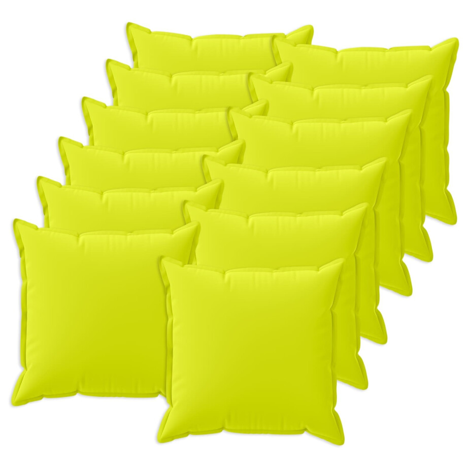 vidaXL Kussensloop 12 st HOUTEN Helder groen 50 x 50 cm Polyester vidaXL Kussensloop 12 st HOUTEN Helder groen 50 x 50 cm Polyester afbeelding 1