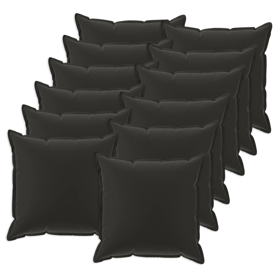vidaXL Kussensloop 12 st HOUTEN Meerkleurig 50 x 50 cm Polyester afbeelding 1