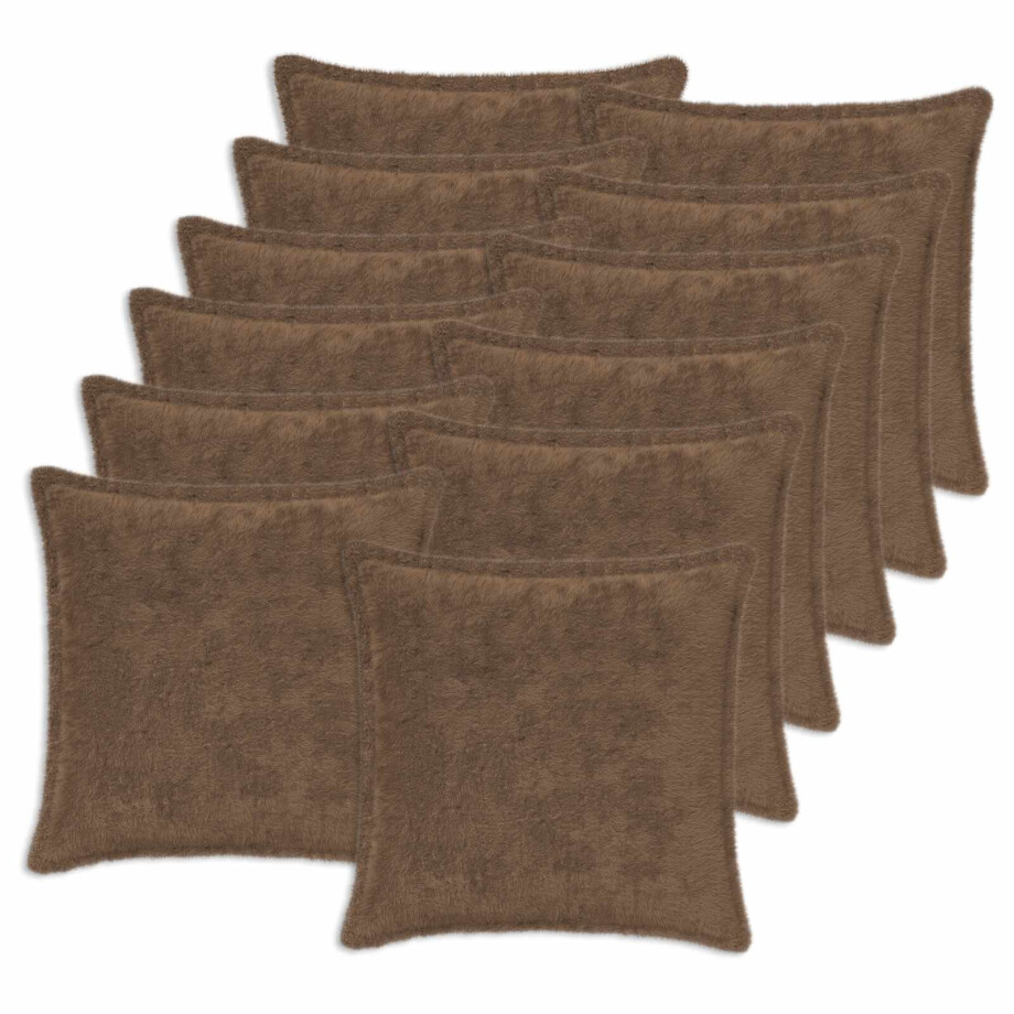 vidaXL Kussensloop 12 st HOUTEN Licht Bruin 50 x 50 cm vidaXL Kussensloop 12 st HOUTEN Licht Bruin 50 x 50 cm afbeelding 1