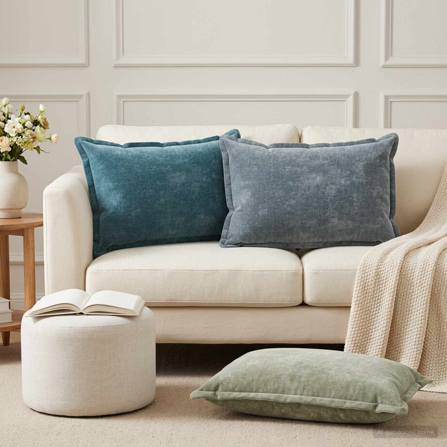 vidaXL Kussensloop 2 st HOUTEN Groen 50 x 70 cm Chenille Stof vidaXL Kussensloop 2 st HOUTEN Groen 50 x 70 cm Chenille Stof afbeelding 1