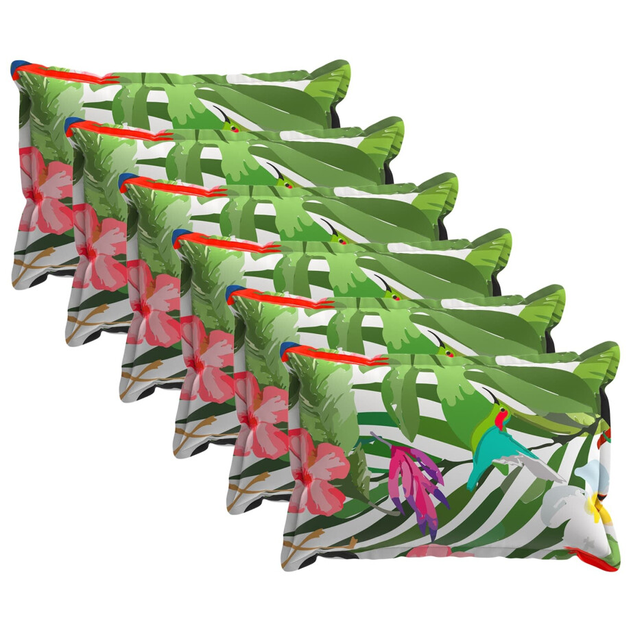 vidaXL Kussensloop 6 st HOUTEN Zwart 50 x 70 cm Polyester vidaXL Kussensloop 6 st HOUTEN Zwart 50 x 70 cm Polyester afbeelding 1