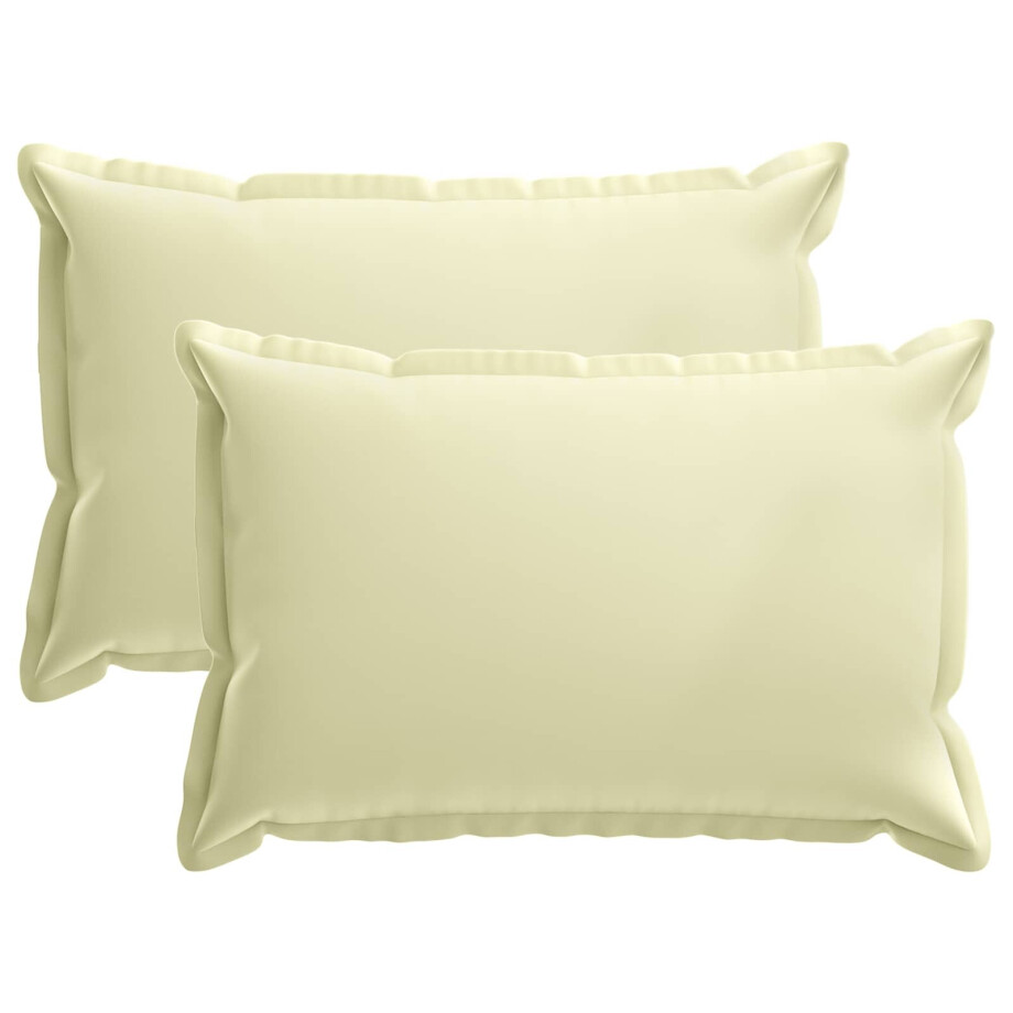 vidaXL Kussensloop 2 st HOUTEN Crèmekleurig 50 x 75 cm Polyester vidaXL Kussensloop 2 st HOUTEN Crèmekleurig 50 x 75 cm Polyester afbeelding 1