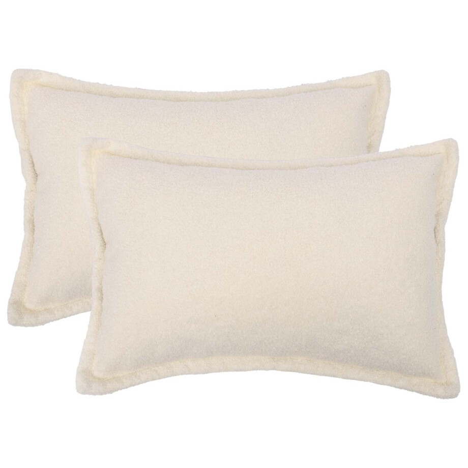vidaXL Kussensloop 2 pcs HOUTEN Crèmekleurig 50 x 80 cm Bouclé vidaXL Kussensloop 2 pcs HOUTEN Crèmekleurig 50 x 80 cm Bouclé afbeelding 1