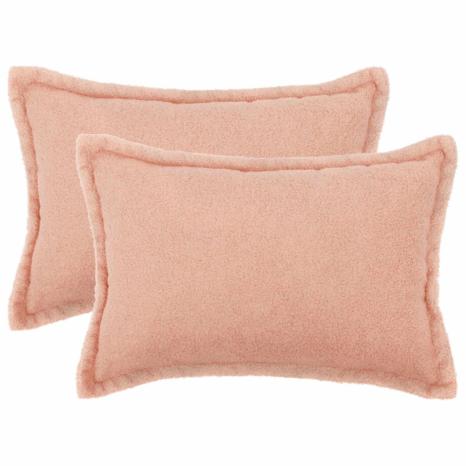 vidaXL Kussensloop 2 pcs HOUTEN Roze 50 x 80 cm Bouclé vidaXL Kussensloop 2 pcs HOUTEN Roze 50 x 80 cm Bouclé afbeelding 1