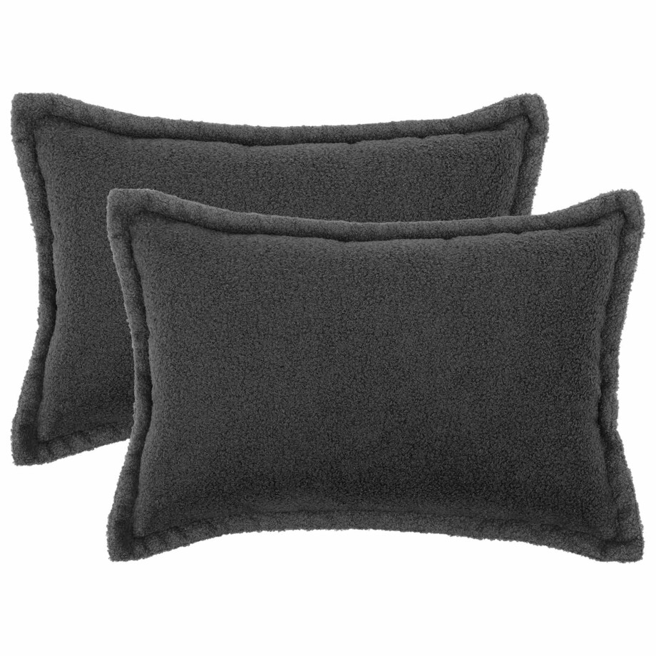 vidaXL Kussensloop 2 pcs HOUTEN Donkergrijs 50 x 80 cm Bouclé vidaXL Kussensloop 2 pcs HOUTEN Donkergrijs 50 x 80 cm Bouclé afbeelding 1