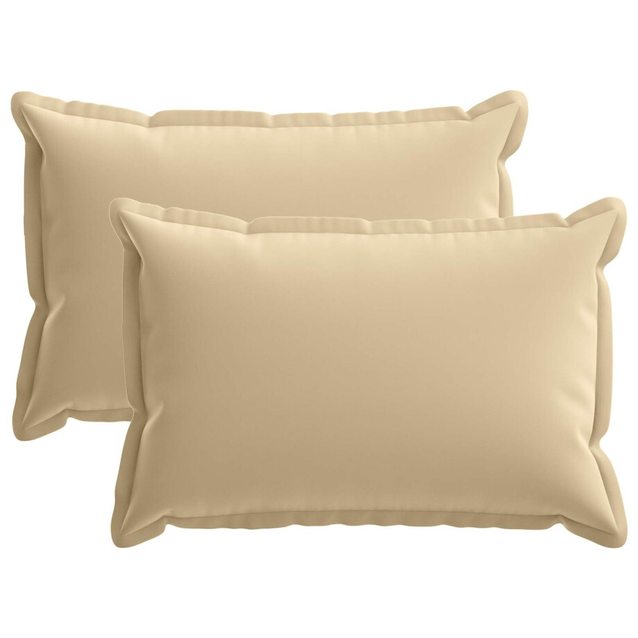 vidaXL Kussensloop 2 st HOUTEN Beige 50 x 80 cm Polyester vidaXL Kussensloop 2 st HOUTEN Beige 50 x 80 cm Polyester afbeelding 1