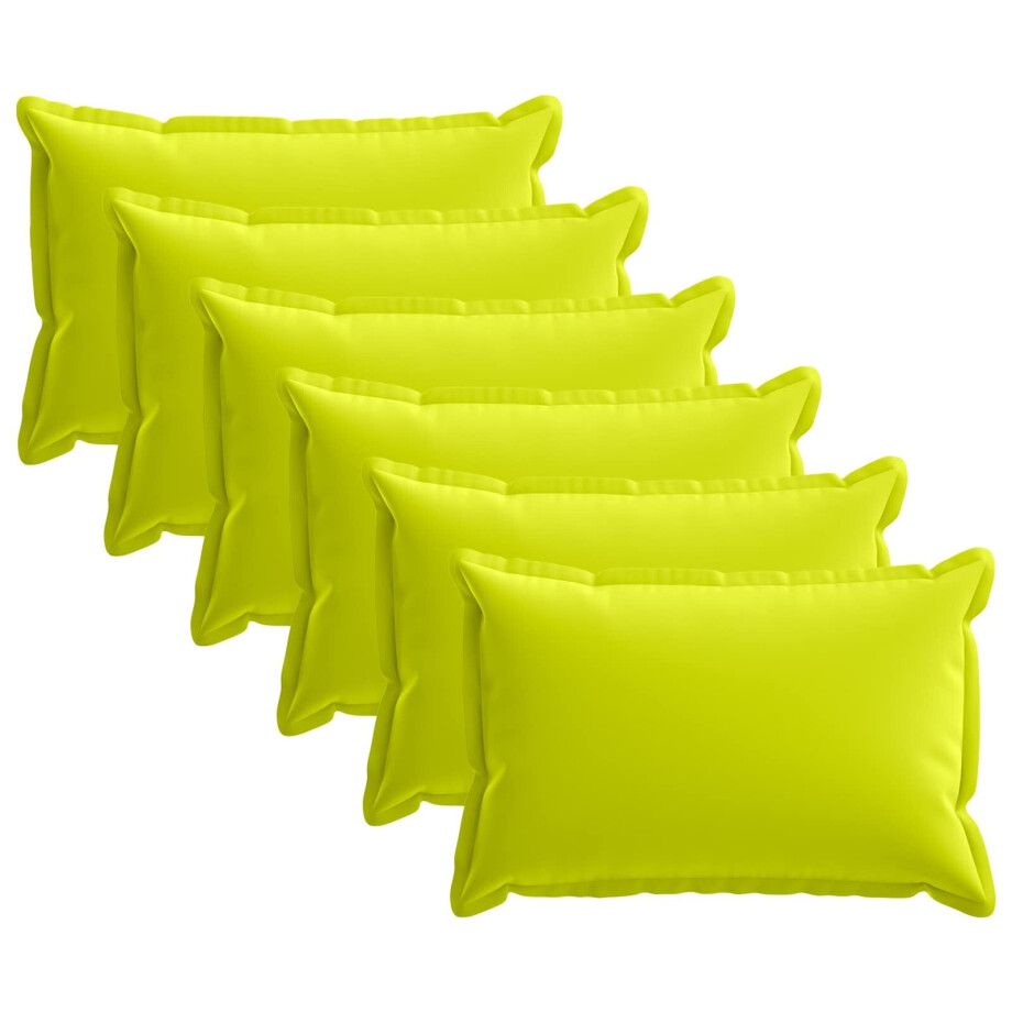 vidaXL Kussensloop 6 st HOUTEN Helder groen 50 x 80 cm Polyester vidaXL Kussensloop 6 st HOUTEN Helder groen 50 x 80 cm Polyester afbeelding 1