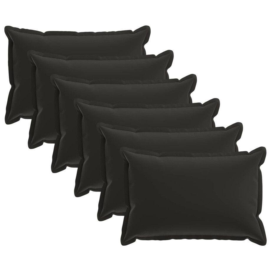 vidaXL Kussensloop 6 st HOUTEN Meerkleurig 50 x 80 cm Polyester afbeelding 1