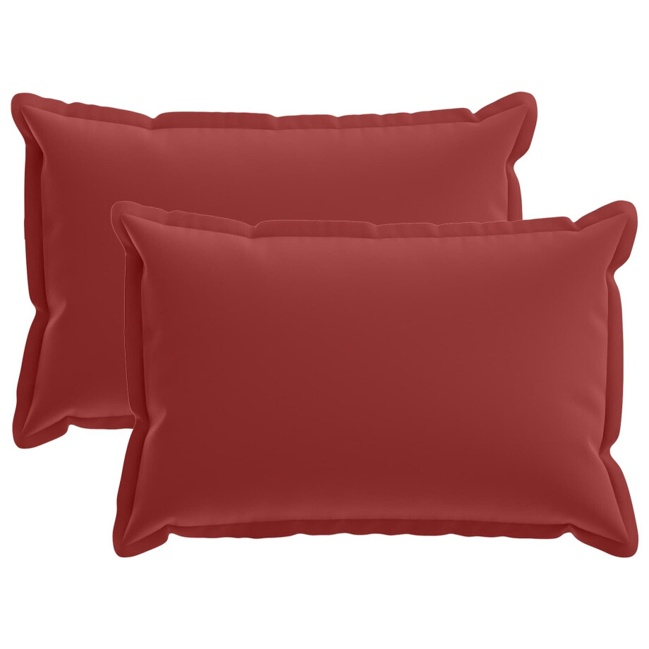 vidaXL Kussensloop 2 st HOUTEN Wijnrood 50 x 80 cm Polyester vidaXL Kussensloop 2 st HOUTEN Wijnrood 50 x 80 cm Polyester afbeelding 1